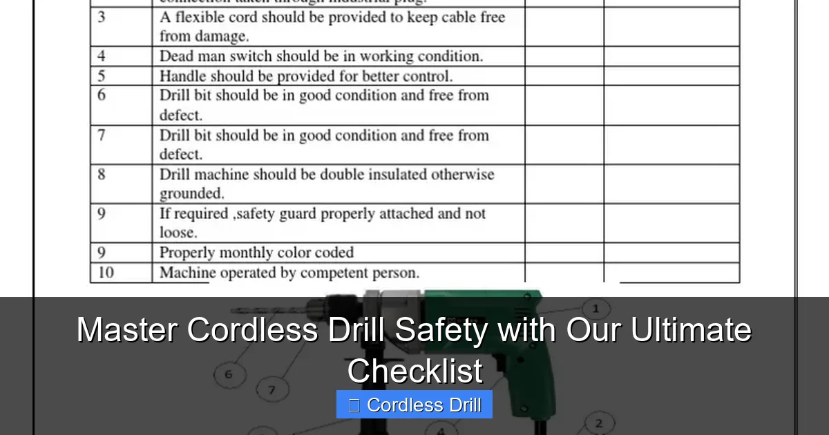Master Cordless Drill Safety with Our Ultimate Checklist