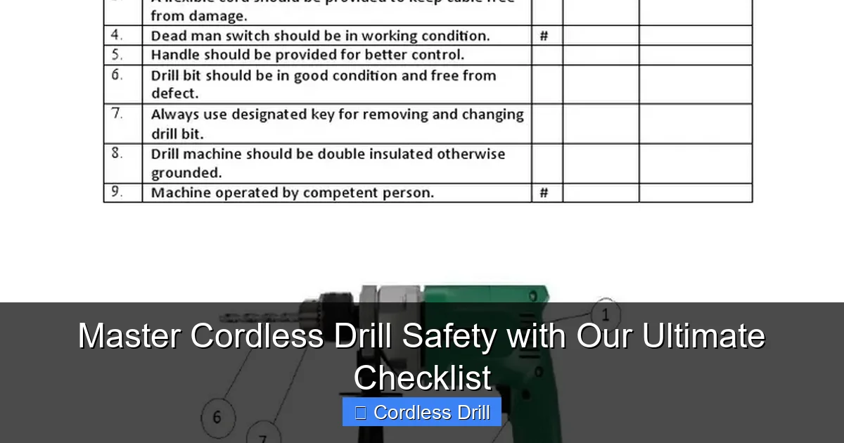 Master Cordless Drill Safety with Our Ultimate Checklist