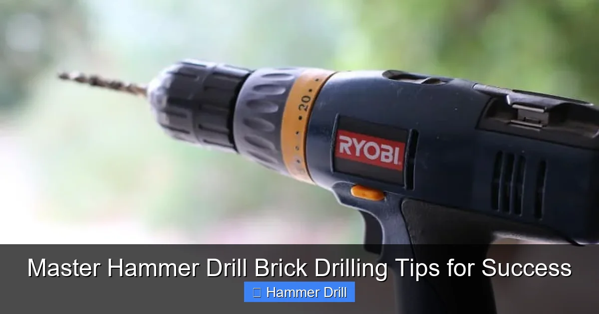 Master Hammer Drill Brick Drilling Tips for Success