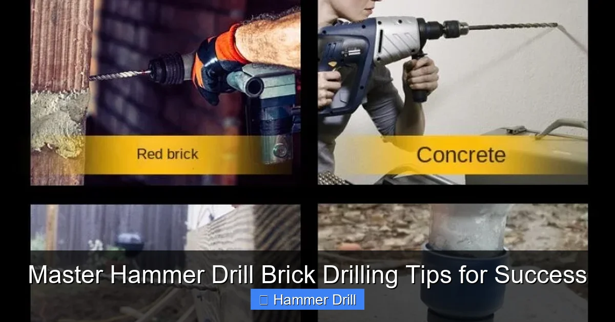 Master Hammer Drill Brick Drilling Tips for Success