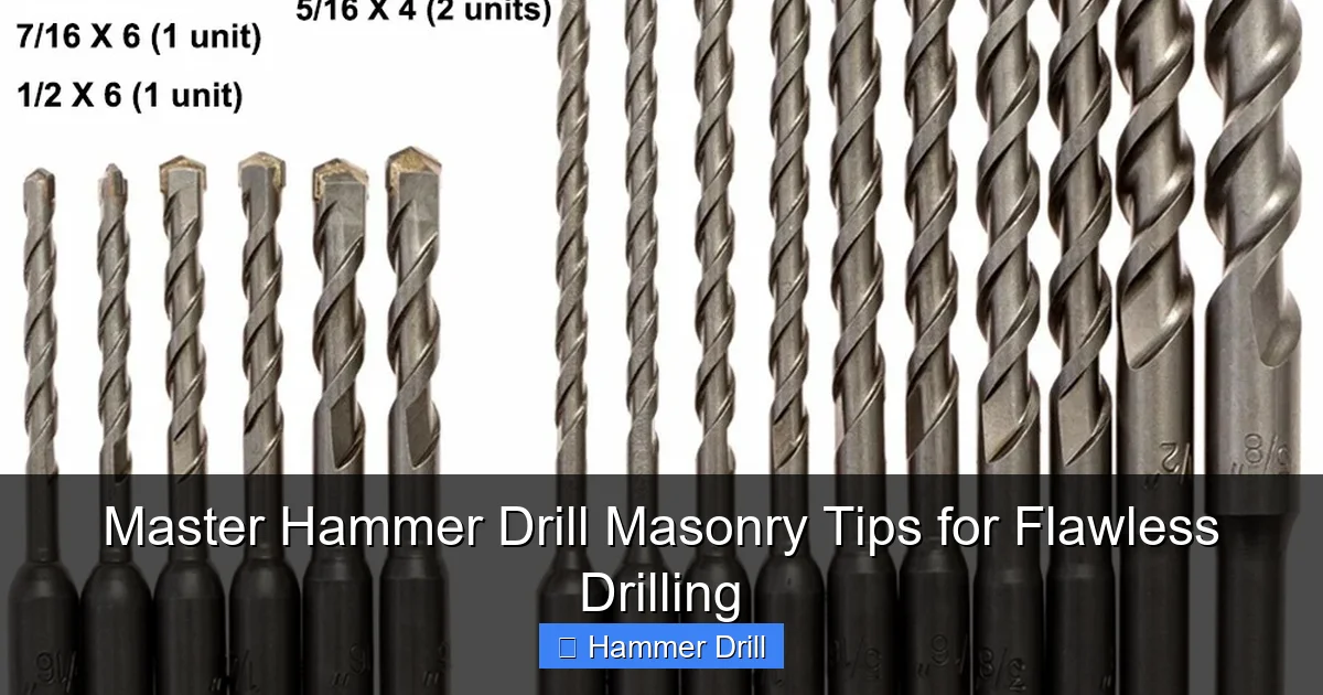 Master Hammer Drill Masonry Tips for Flawless Drilling