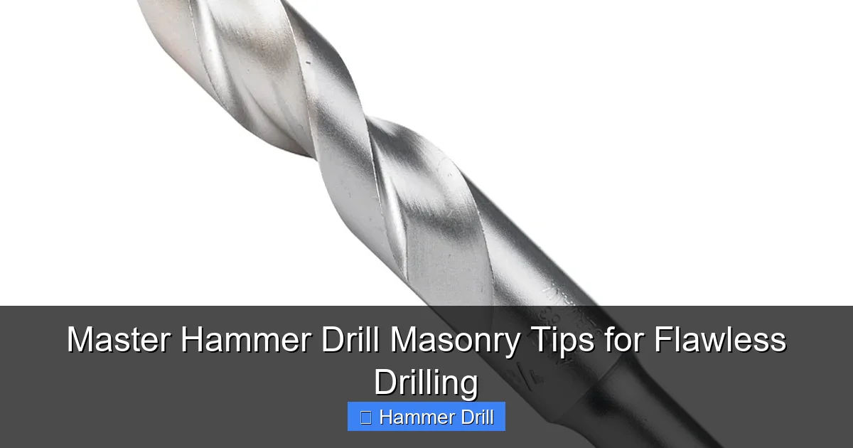 Master Hammer Drill Masonry Tips for Flawless Drilling
