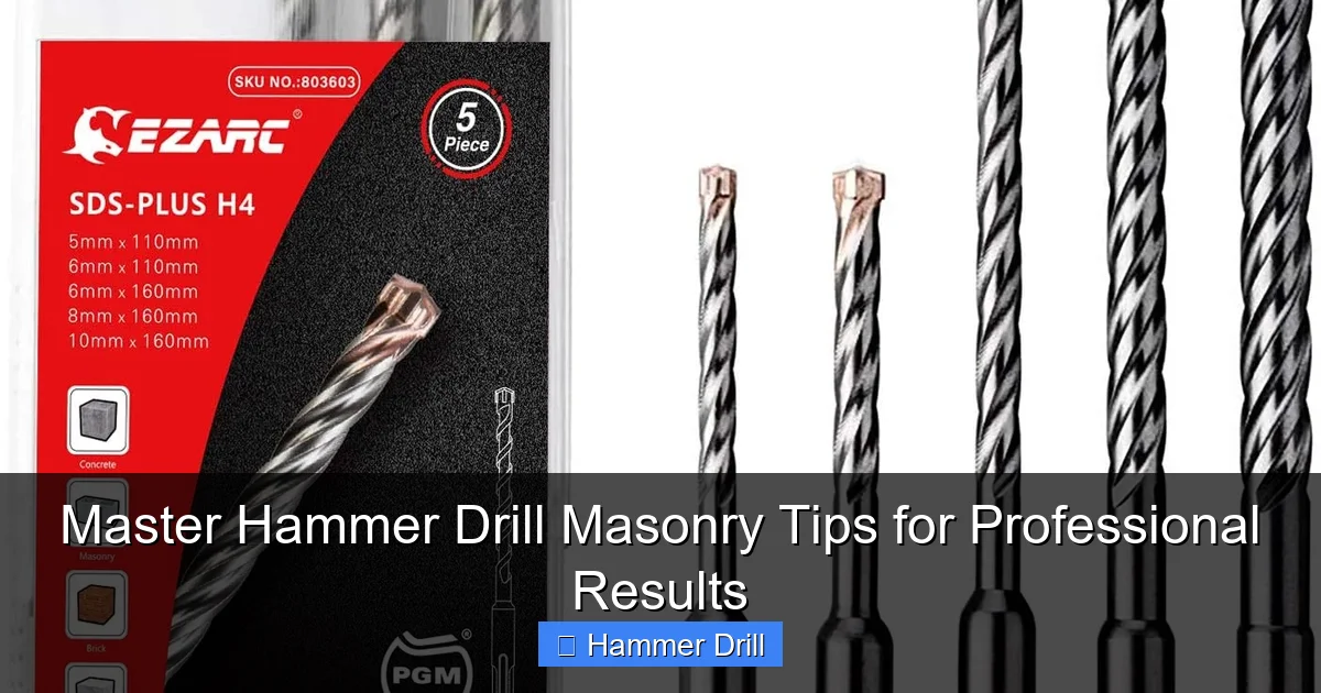 Master Hammer Drill Masonry Tips for Professional Results