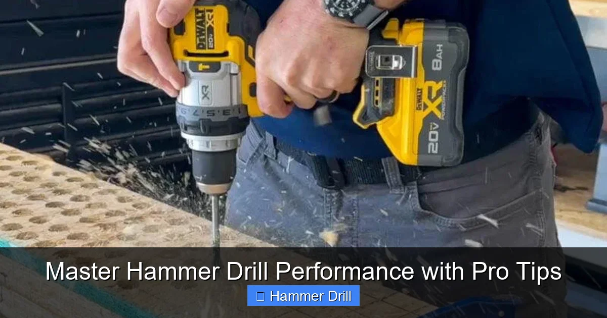 Master Hammer Drill Performance with Pro Tips