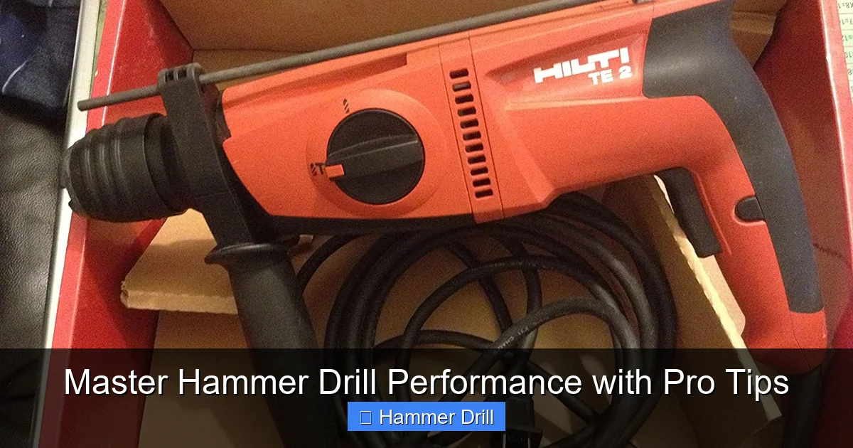 Master Hammer Drill Performance with Pro Tips