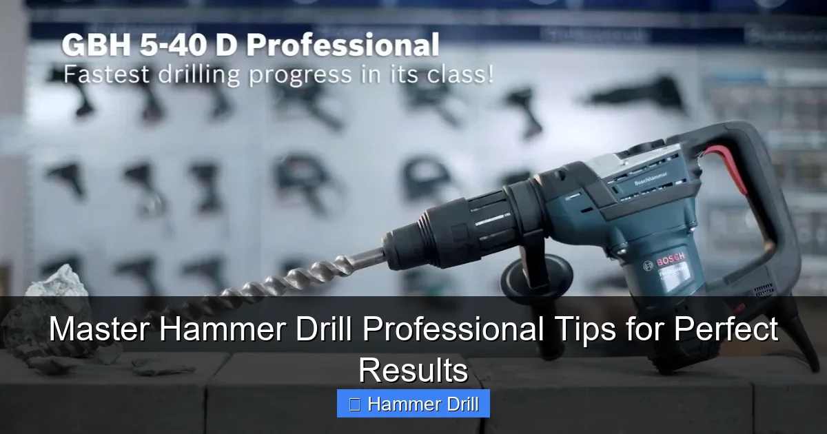 Master Hammer Drill Professional Tips for Perfect Results