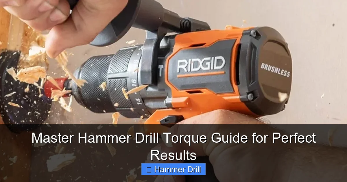 Master Hammer Drill Torque Guide for Perfect Results