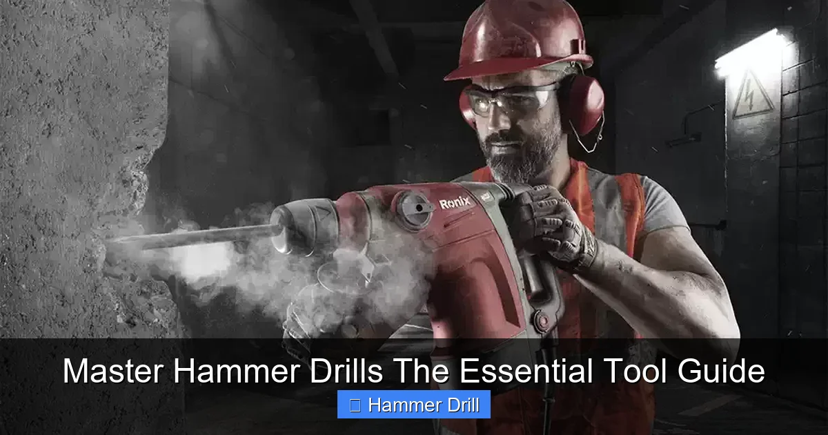 Master Hammer Drills The Essential Tool Guide