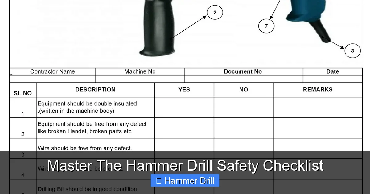 Master The Hammer Drill Safety Checklist
