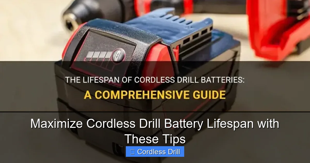 Maximize Cordless Drill Battery Lifespan with These Tips