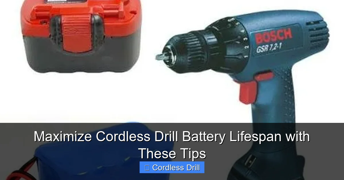 Maximize Cordless Drill Battery Lifespan with These Tips