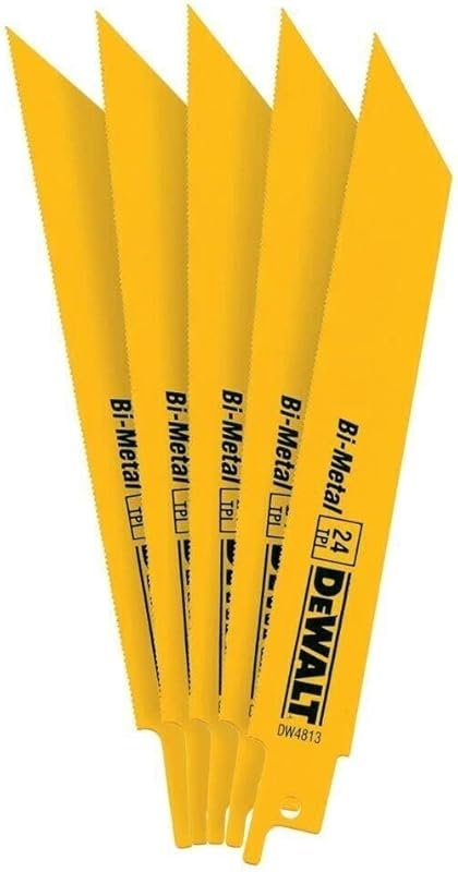 DEWALT DW4813 6-Inch Straight Back Bi-Metal Reciprocating Saw Blades 2
