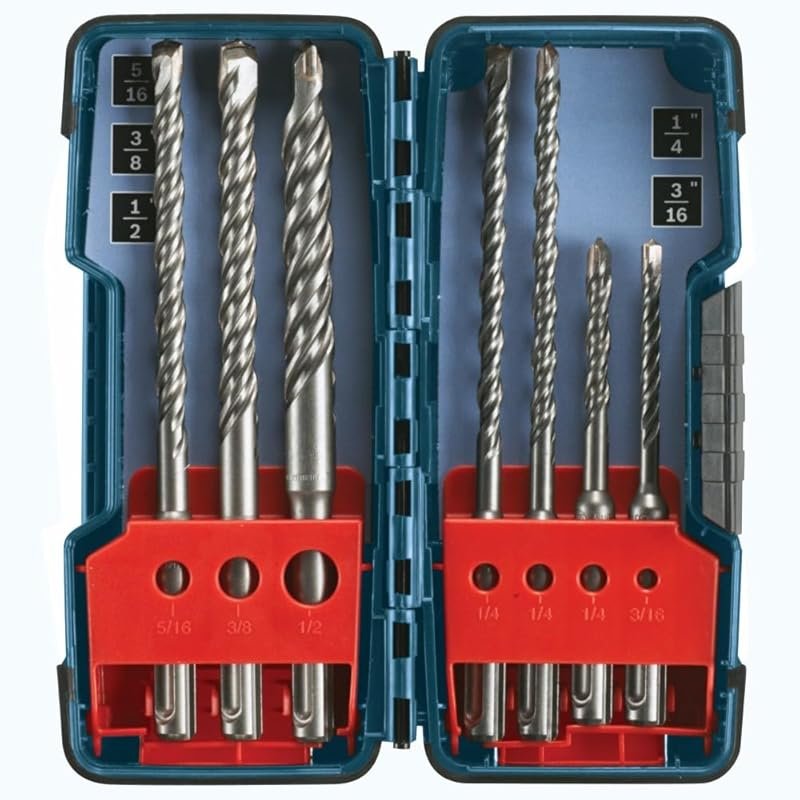 Bosch HCK001 7-Piece SDS-Plus Bulldog Rotary Hammer Bit Set for High P