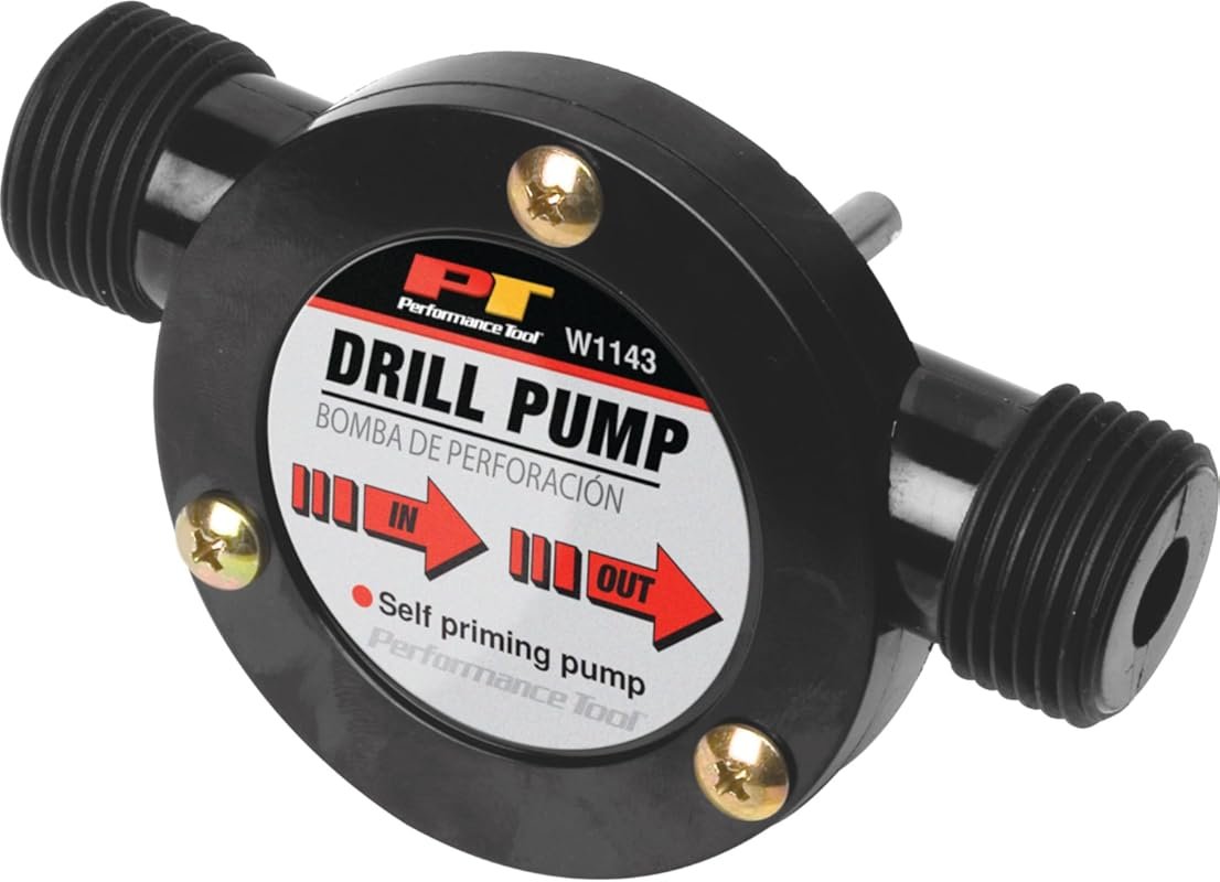 Performance Tool W1143 Drill Powered Liquid Transfer Pump 225 GPH Self