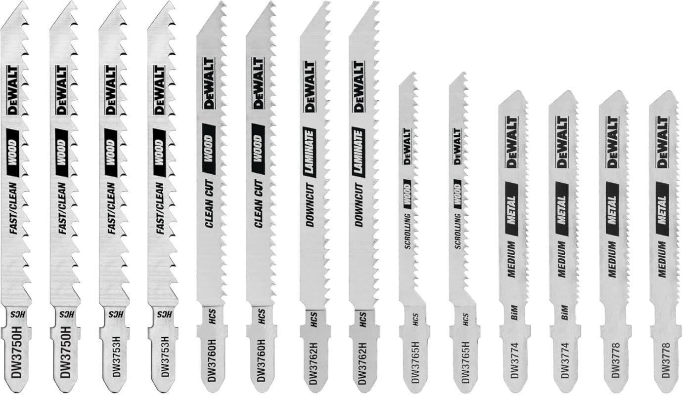 DEWALT DW3742C Jigsaw Blade Set
