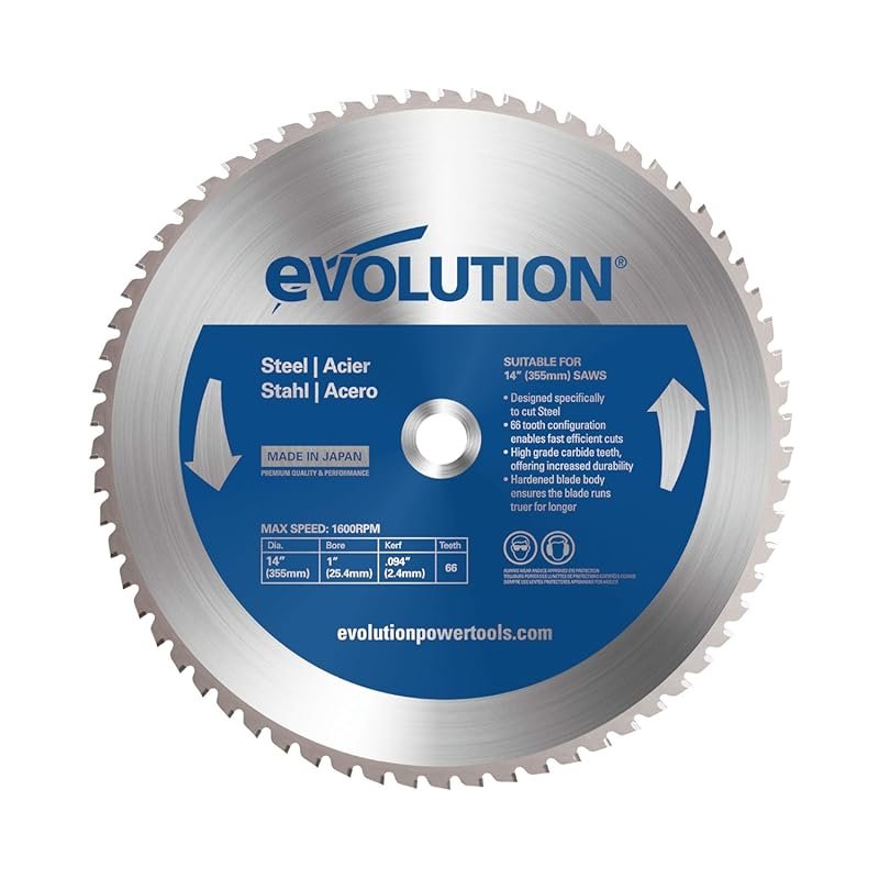Evolution 14BLADEST 14-Inch 66-Tooth TCT Cold Cut Blade for Mild Steel