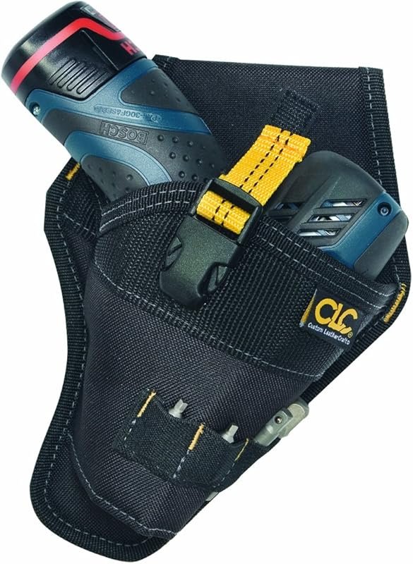Custom Leathercraft CLC 5021 Impact Driver Holster – Durable and Reliable Black Tool Holder