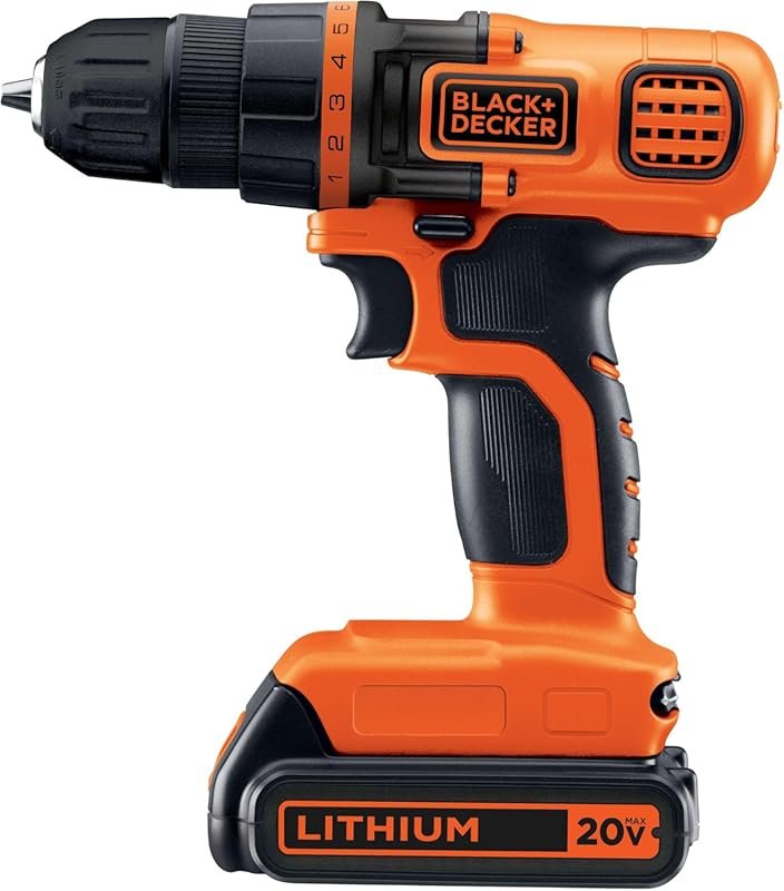 BLACK+DECKER 20V MAX Cordless Drill and Driver with LED Work Light, 3/