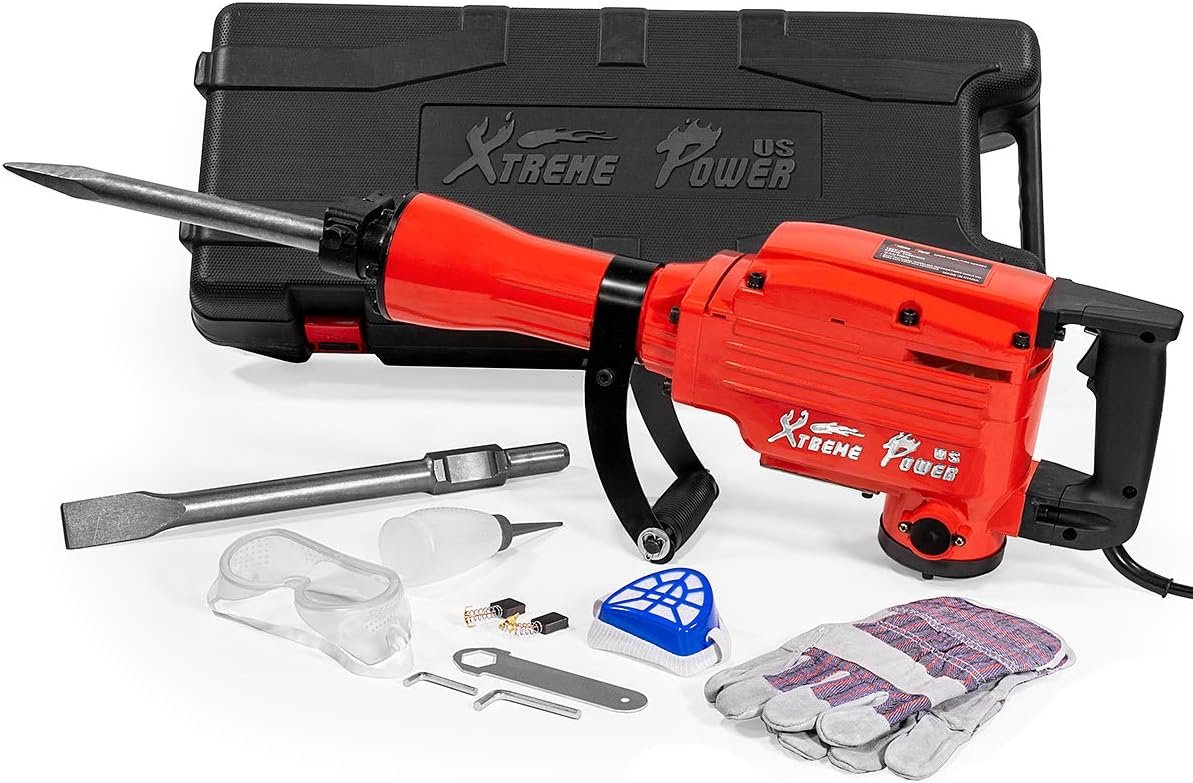 XtremepowerUS 2200W Demolition Jack Hammer and Chipping Drill for Conc