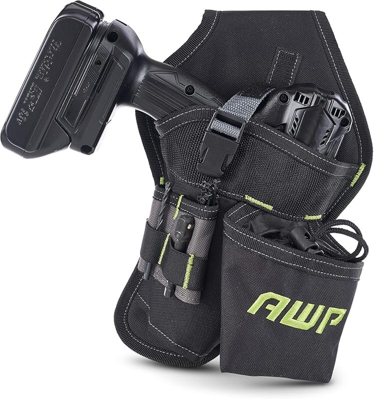 AWP Electrician Tool Pouch – Premium Multi-Pocket Organizer, Durable Leather Bag for Professionals