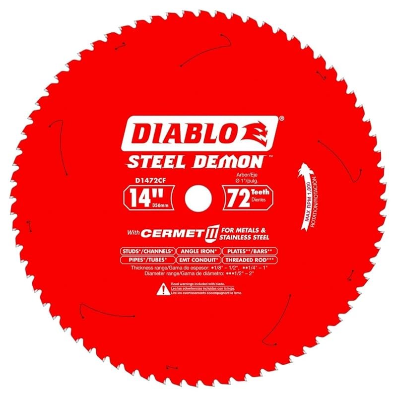 Diablo Steel Demon Cermet II 14-Inch 72-Teeth Metal Cutting Saw Blade 
