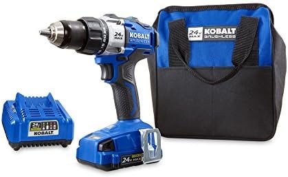 Kobalt 24V Max Brushless Cordless Drill with 1/2-Inch Chuck, Battery, 