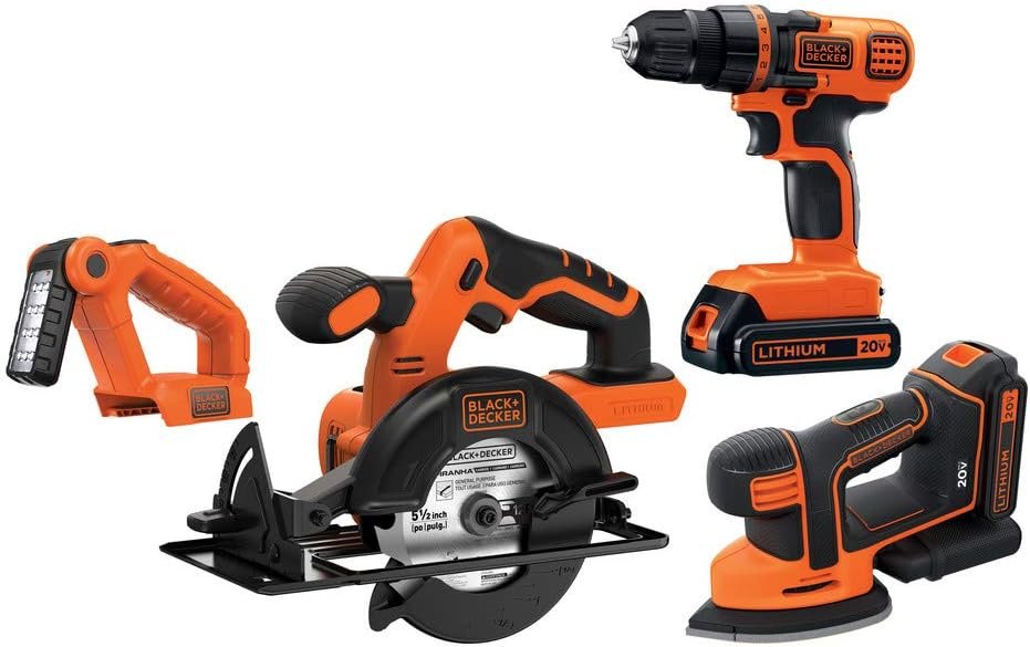 BLACK+DECKER 20V MAX POWERCONNECT 4-Tool Combo Kit with Batteries and