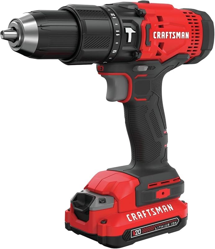 CRAFTSMAN V20 Cordless Hammer Drill Kit with 1/2 Inch Chuck Includes T