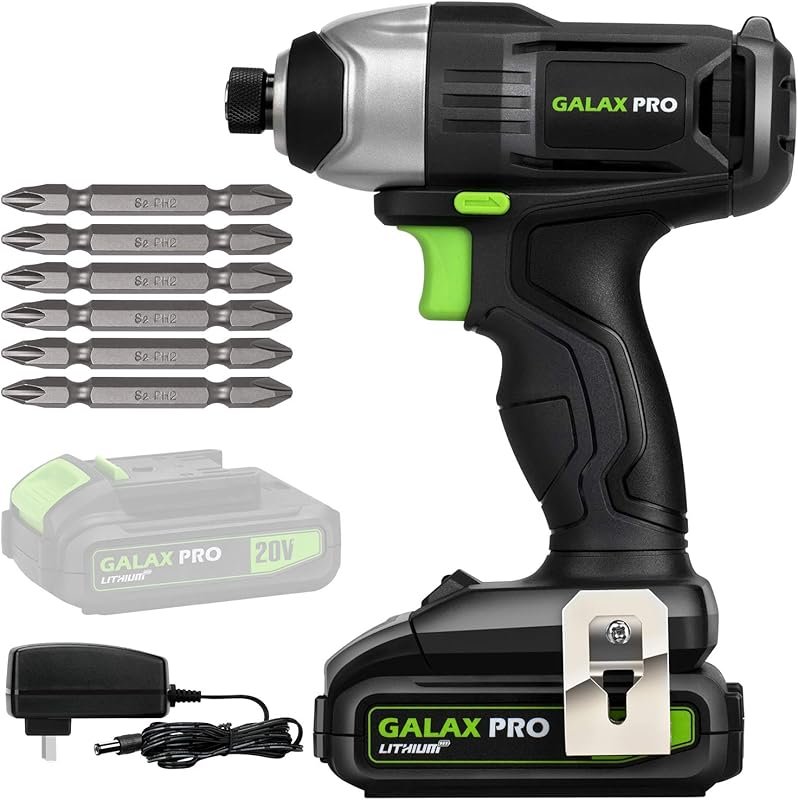 GALAX PRO 20V Lithium Ion Cordless Impact Driver with LED Light, Varia