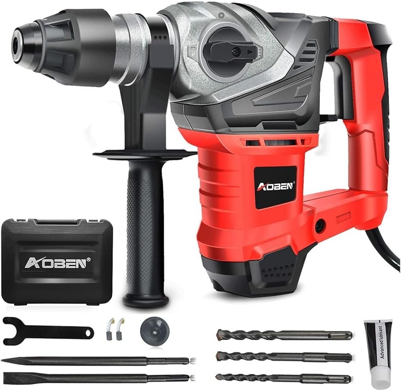 AOBEN 13 Amp Heavy Duty 1-1/4 Inch SDS-Plus Rotary Hammer Drill for Co