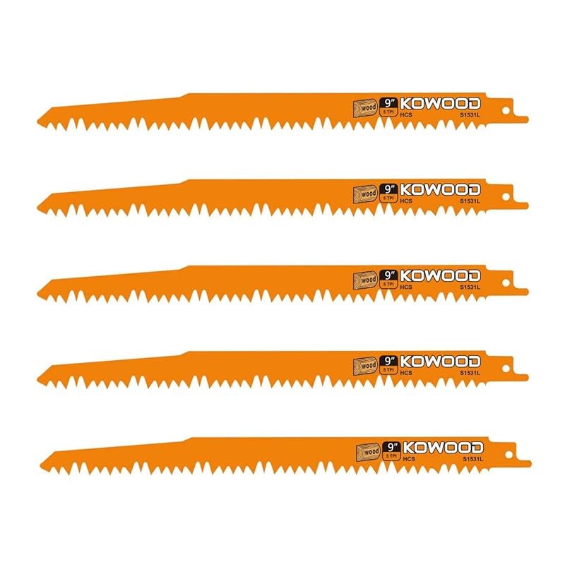 KOWOOD 9-Inch Wood Pruning Reciprocating Saw Blades for Sawzall Saws 5