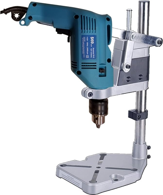 Adjustable Benchtop Drill Press Stand for Electric Drills with 43mm/44