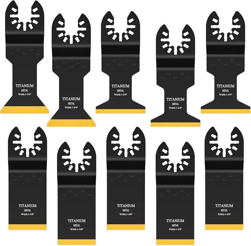JTWEB 10-Piece Titanium Oscillating Blades