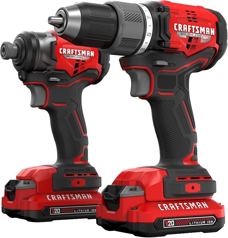 CRAFTSMAN V20 RP Brushless Cordless Drill and Impact Driver Combo Kit 