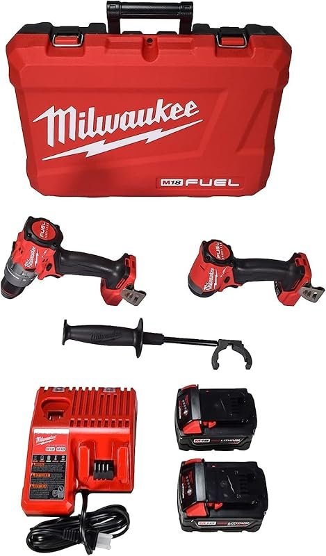 Milwaukee M18 Fuel Cordless 2-Tool Combo Kit with Hammer Drill, Impact