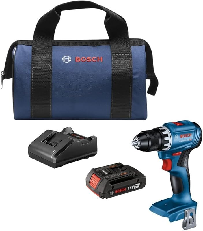 Bosch GSR18V-400B12 18V Compact Brushless 1/2-Inch Drill/Driver Kit wi