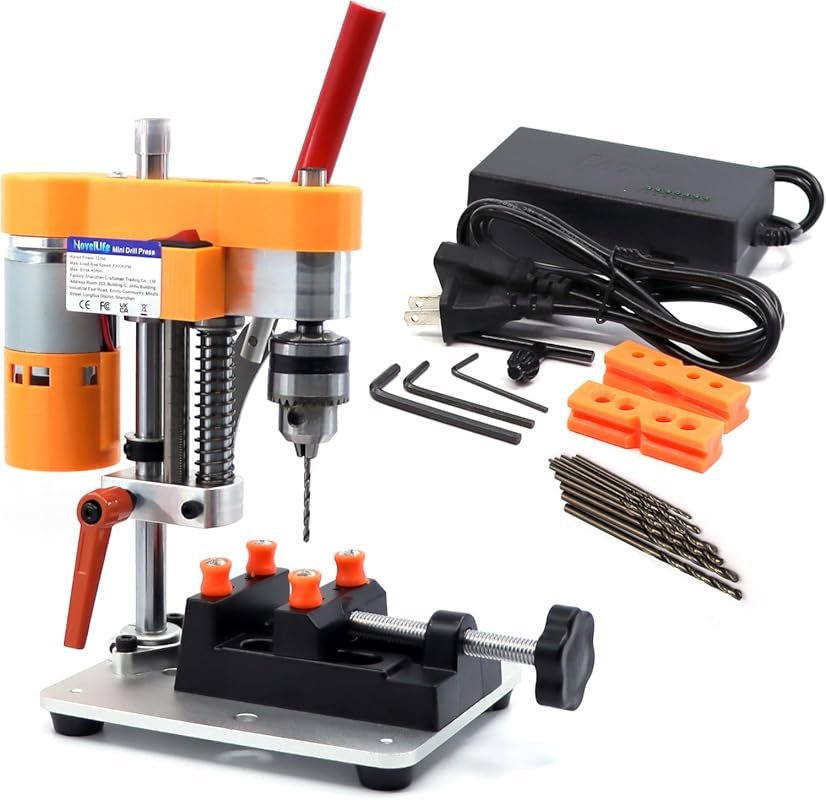 NovelLife Mini Drill Press with Upgraded Motor and B10 Chuck for Preci