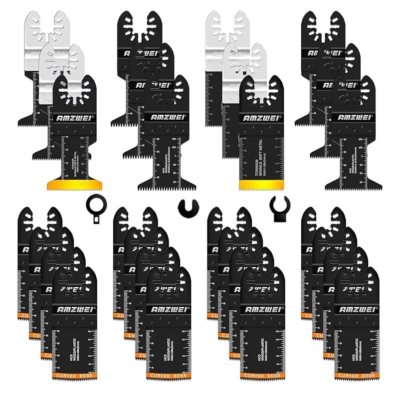 28PCS universal titanium oscillating saw blades for wood and metal, qu