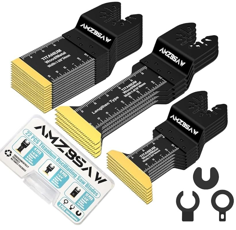 22-Piece Titanium Oscillating Multitool Blades