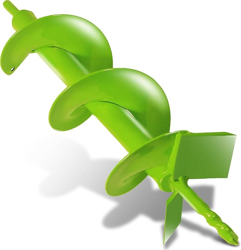 4x16 Inch Garden Auger Drill Bit with Double Blades and 3/8