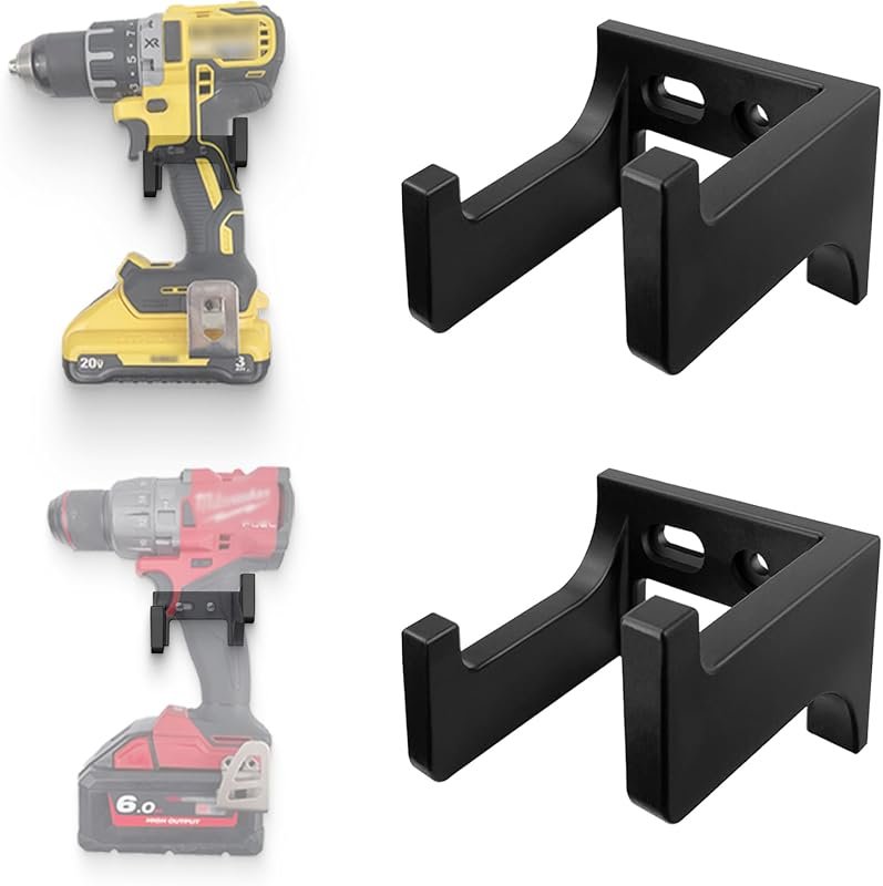 2-Piece Stainless Steel Pegboard Wall Organizer for Power Tools and Dr