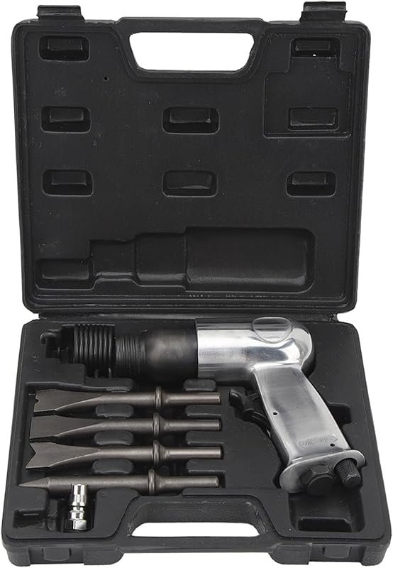 Super Duty Air Hammer Kit with 6 Piece Chisel Set and Case for Profess