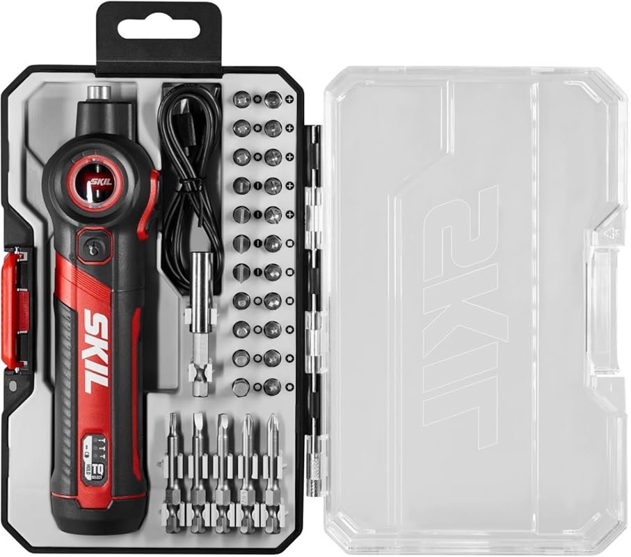 SKIL Twist 2.0 4V Cordless Screwdriver with Pivoting Head, Torque, USB