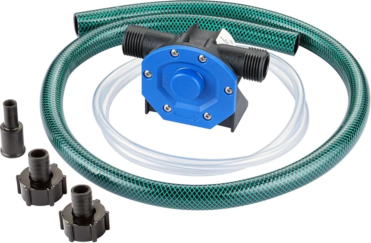 Portable Self-Priming Mini Hand Drill Pump Kit with Suction and Discha