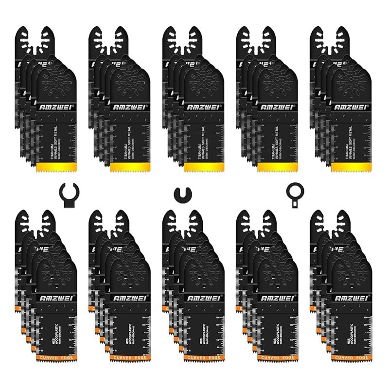 50PCS professional titanium oscillating tool blades kit for metal, woo