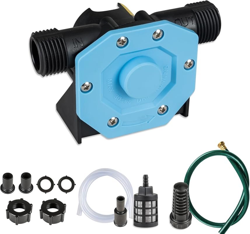 KITLUCK 750GPH Hand Drill Pump: Water Transfer Pump Kit with Hose, Oil