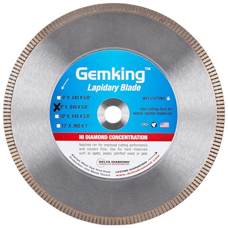 Delta Diamond Gemking 8-Inch Lapidary Saw Blade