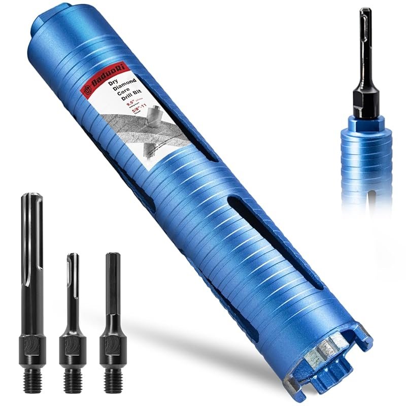 2 inch Dry Core Drill Bit for Brick and Block with 3 Adapters Included