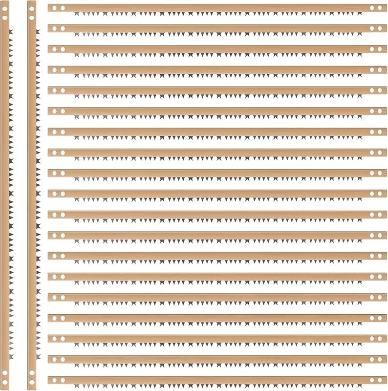 20 Pack 21 Inch Bow Saw Blades, Steel Replacement for Fast Cutting of 