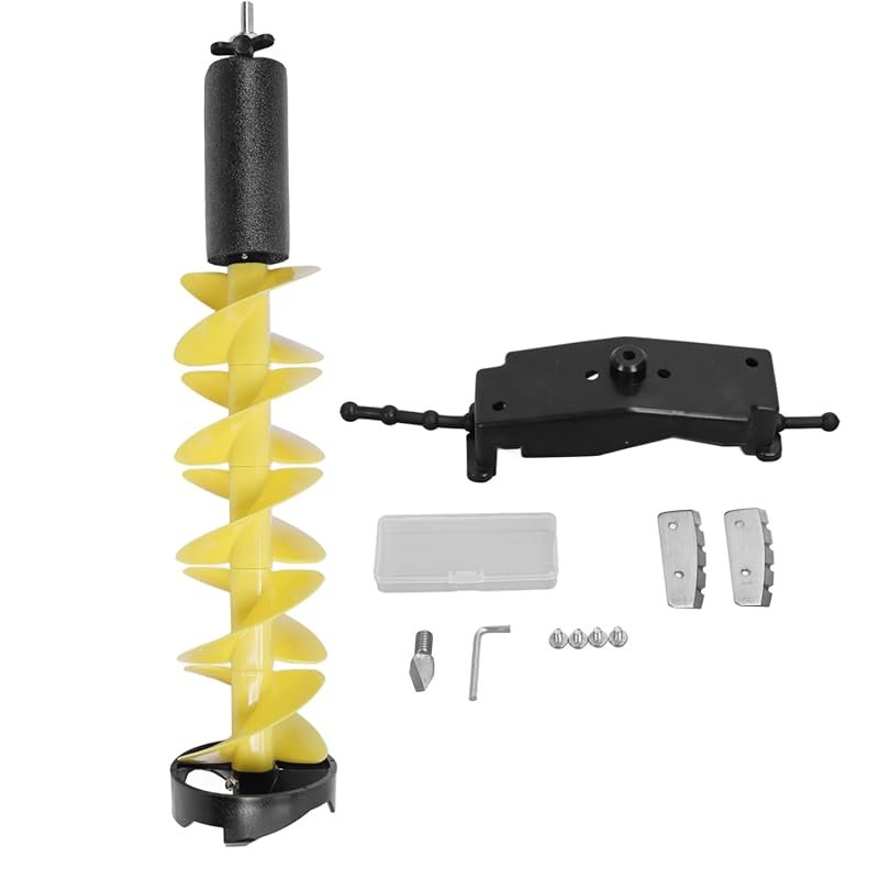 Zunate 6-Inch Ice Auger Drill Bit: Dual Blades for Deep Ice Fishing wi